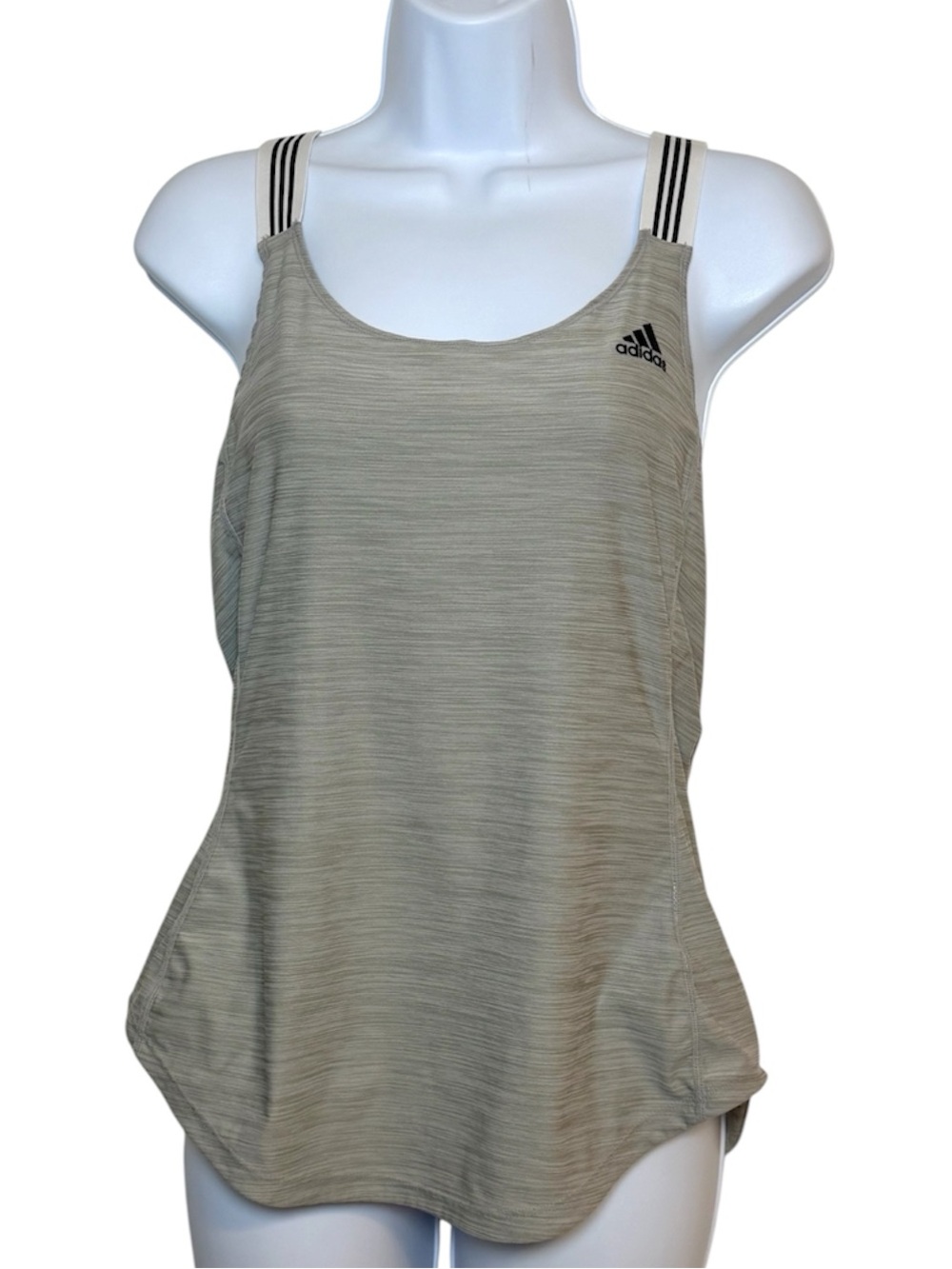 Adidas Climalite Gray Strappy Back Athletic Tank Top Activewear